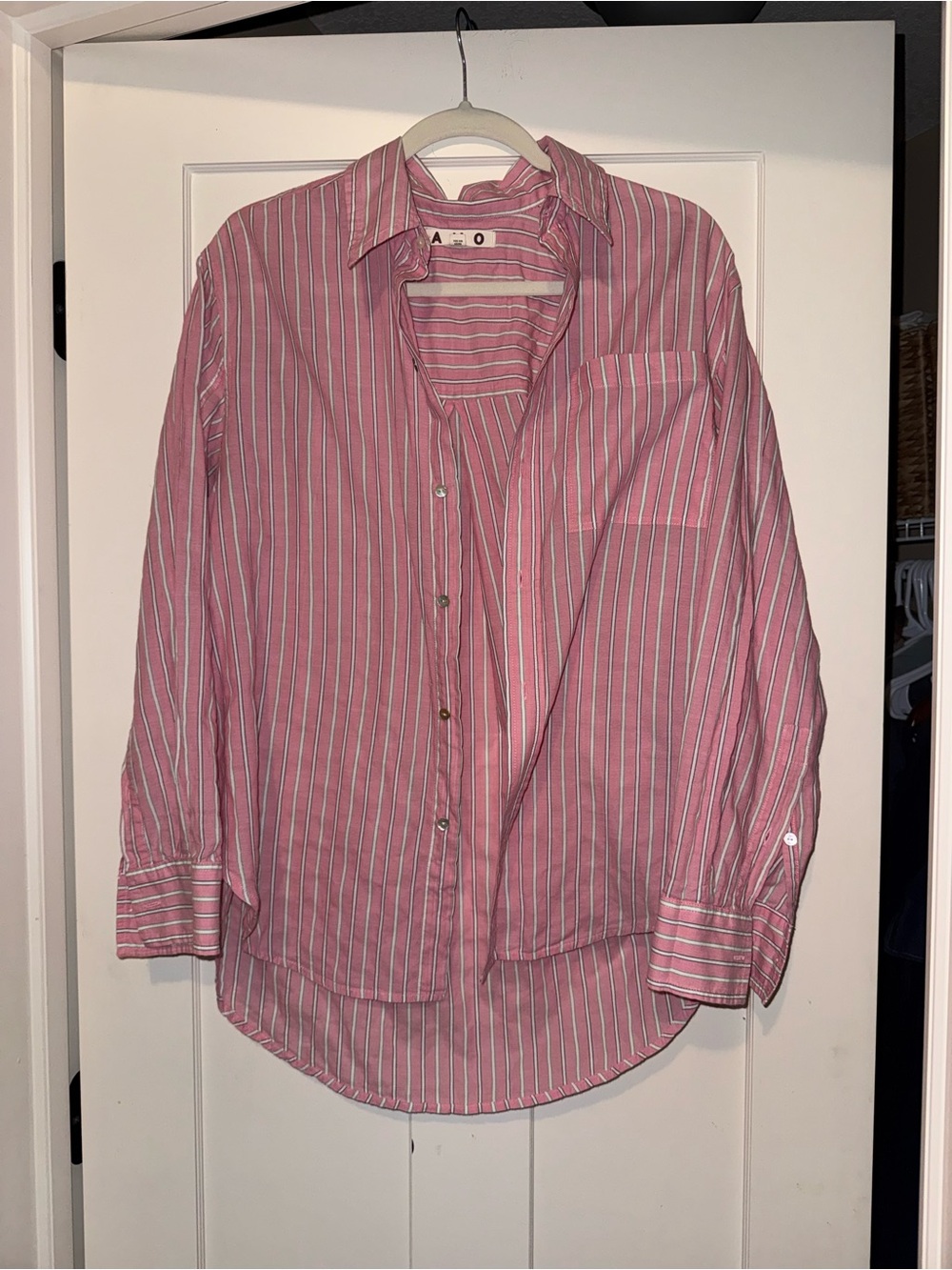 AMO Pink Striped Button-Down Shirt